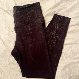 Black Snakeskin Print Beyond Yoga Leggings 7/8 length high waist